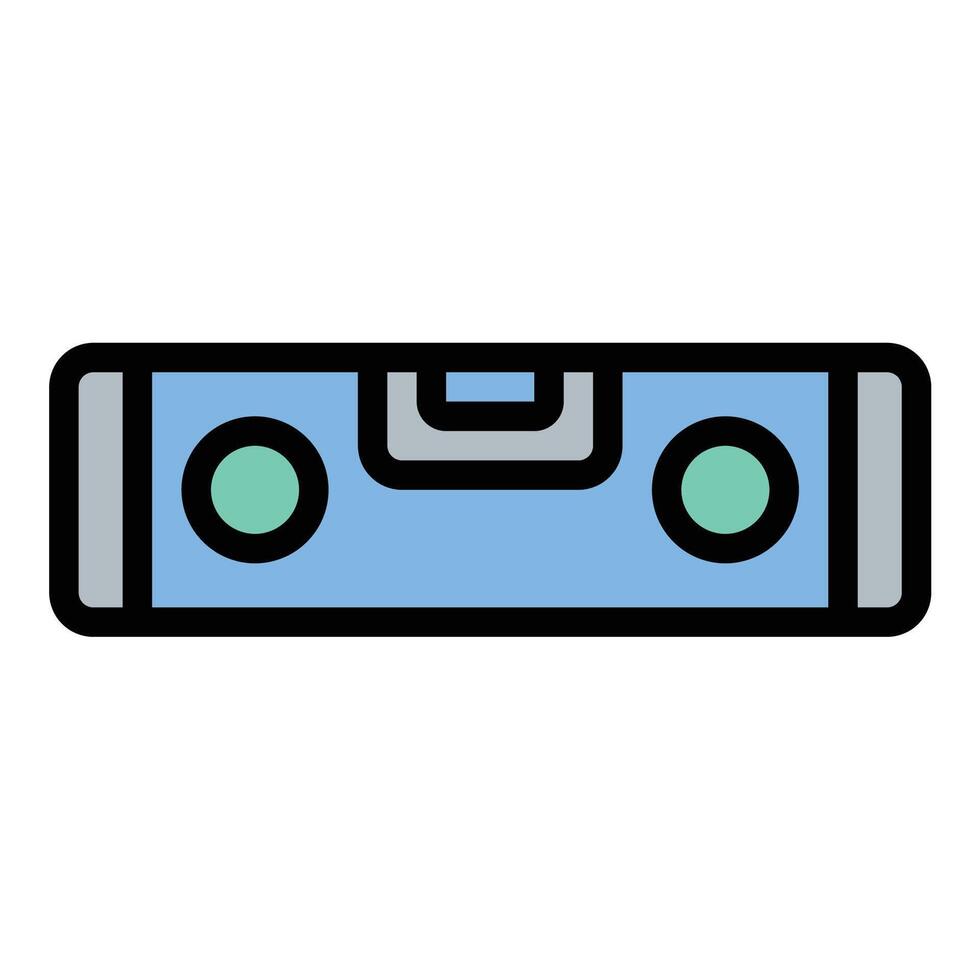 Waterpass icon flat line style illustration representing leveling tools and construction accuracy, suitable for building, engineering, and surveying projects vector