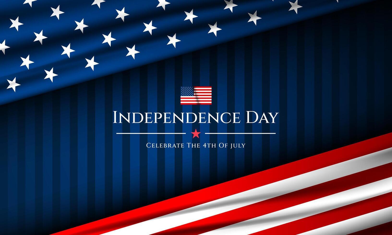 Design banner Happy Fourth of July Independence day USA with stripes Background illustration vector