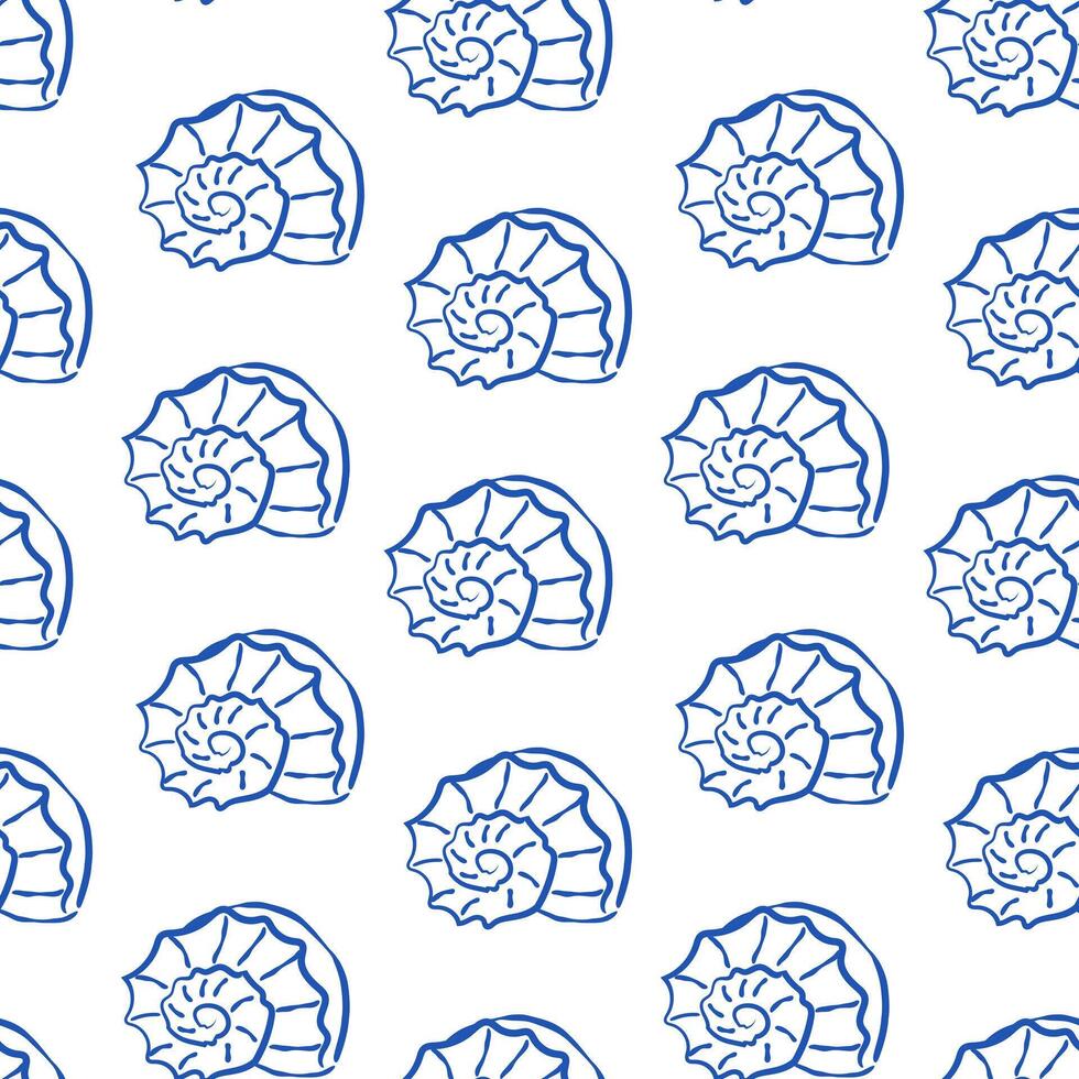 Stylized Nautilus Pattern Design for Textiles, showcasing unique oceanic themes and vibrant colors vector