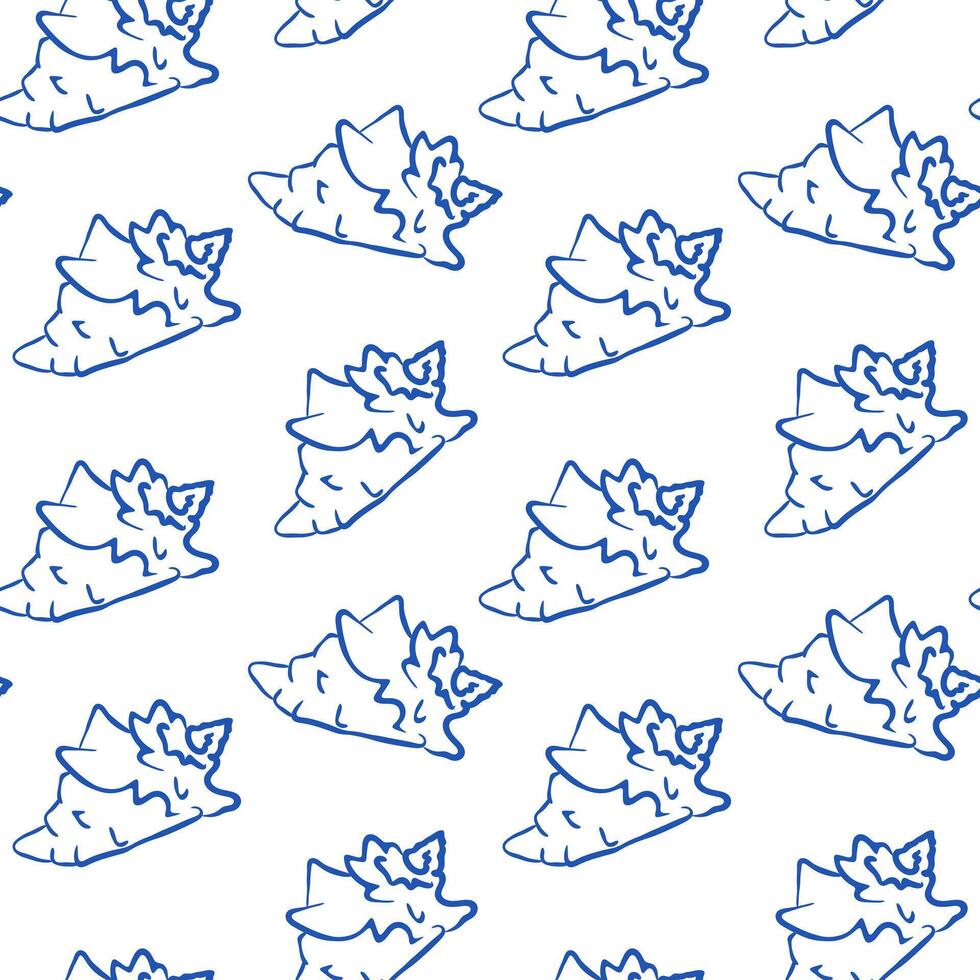 Stylized Seashell Pattern for Decorative Use in Creative and Trendy Art and Design Ideas vector
