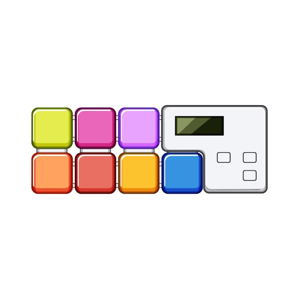 daily pill organizer item vector