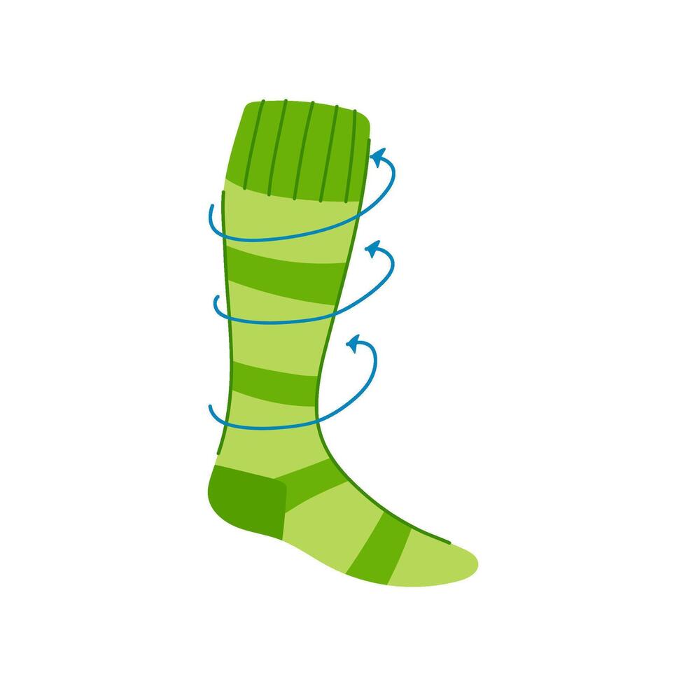 recovery compression sock cartoon item vector
