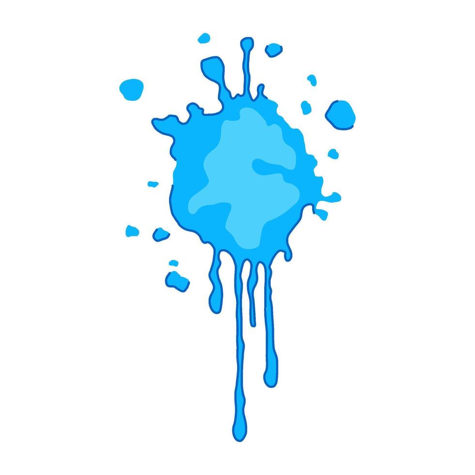 bold paint splatters cartoon vector