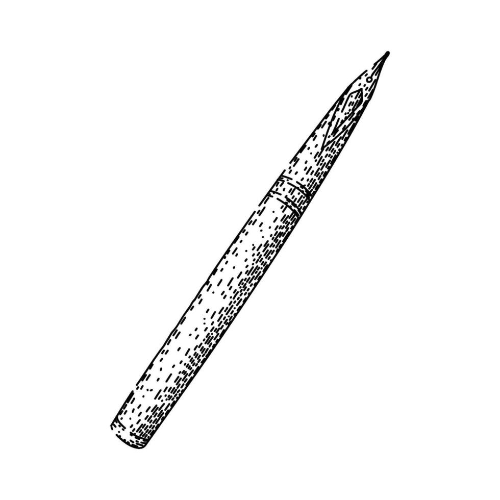 ink fountain pen sketch drawn item vector