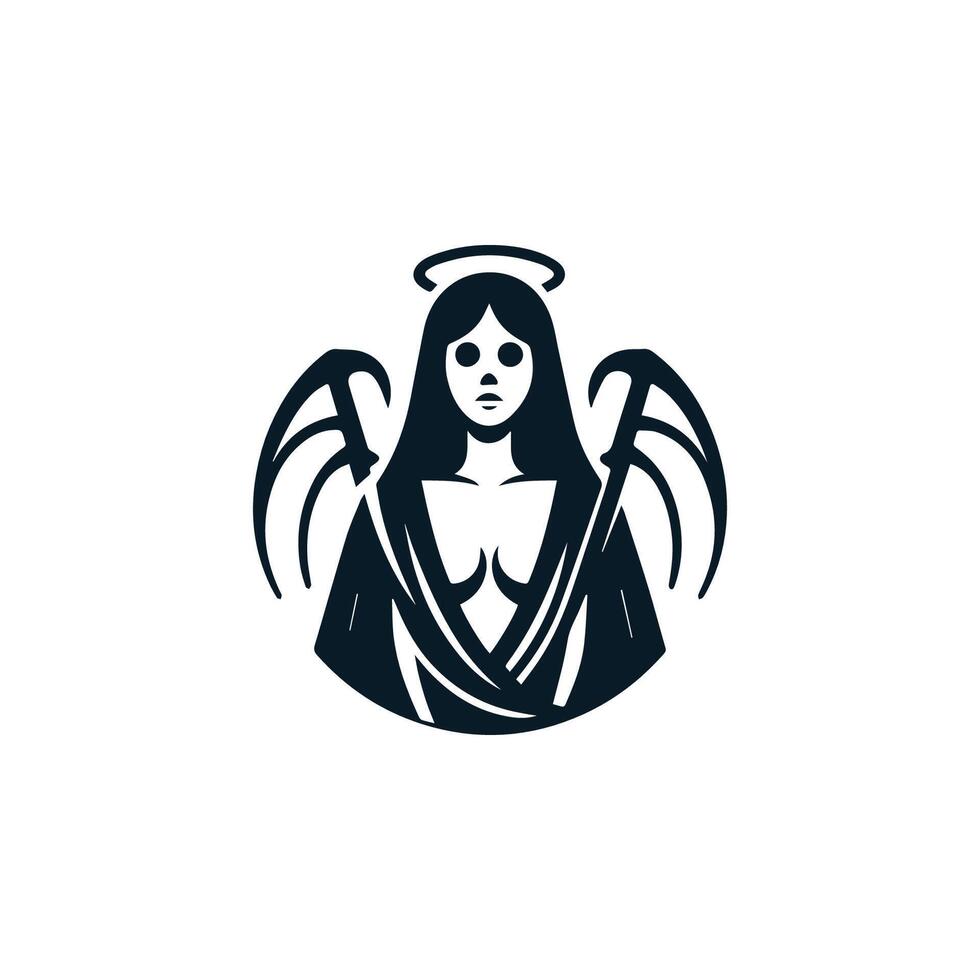 angel of death logo design vector