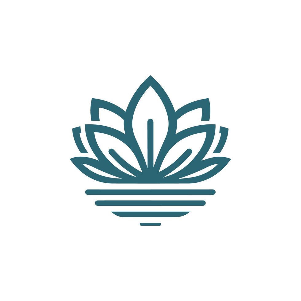 a lotus flower logo design vector