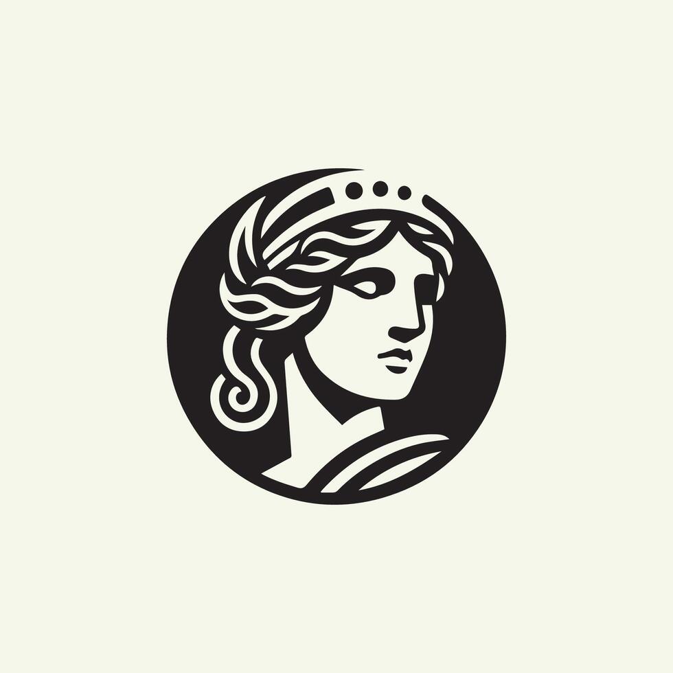 a logo for a company that is called the goddess of love vector