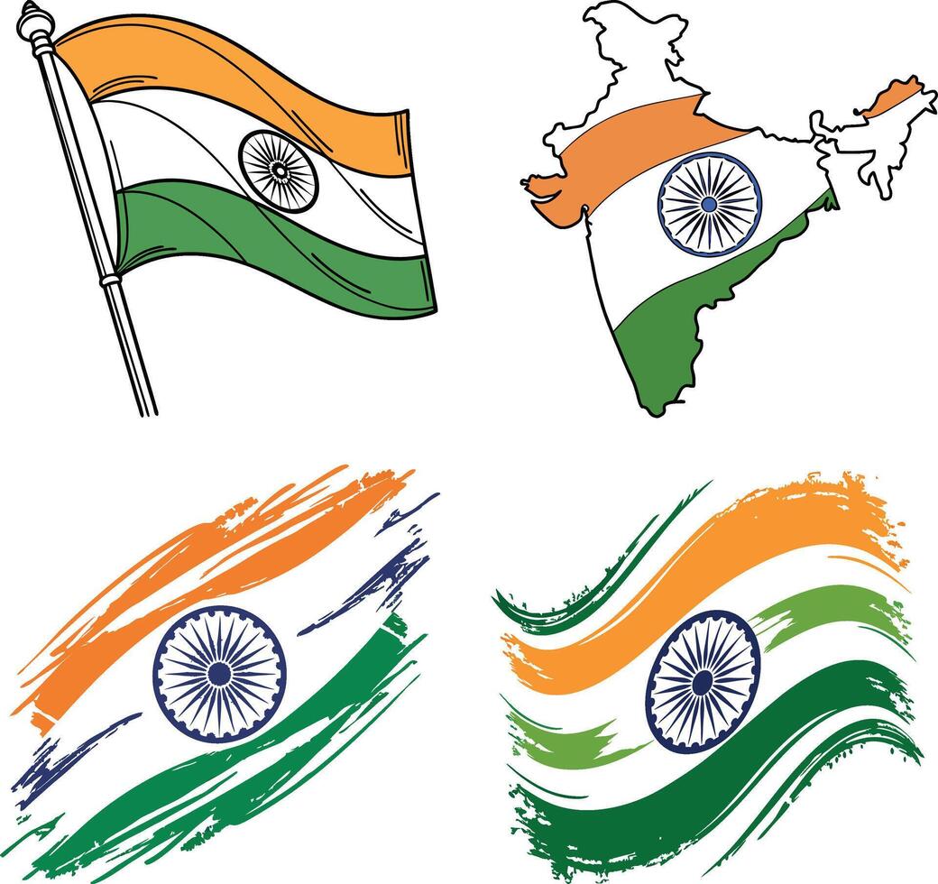 India flag art illustration vector