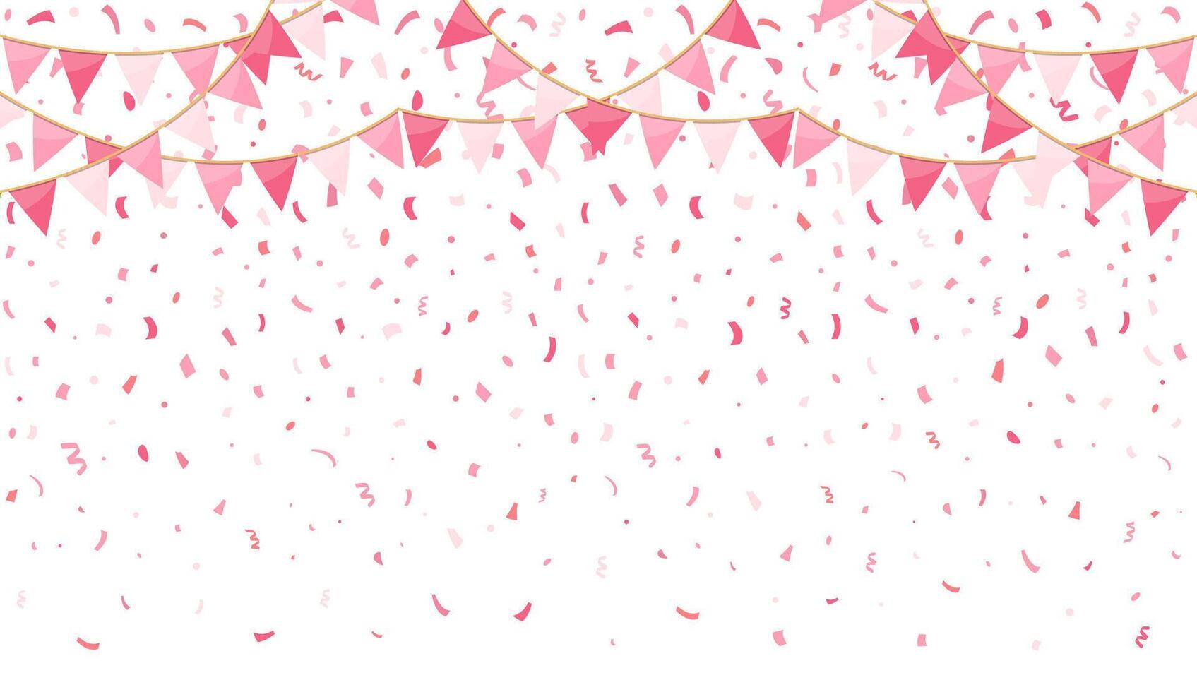 Pink bunting and serpentine vector