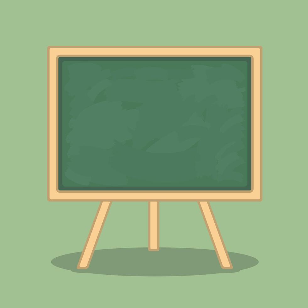 Green blackboard, flat design vector