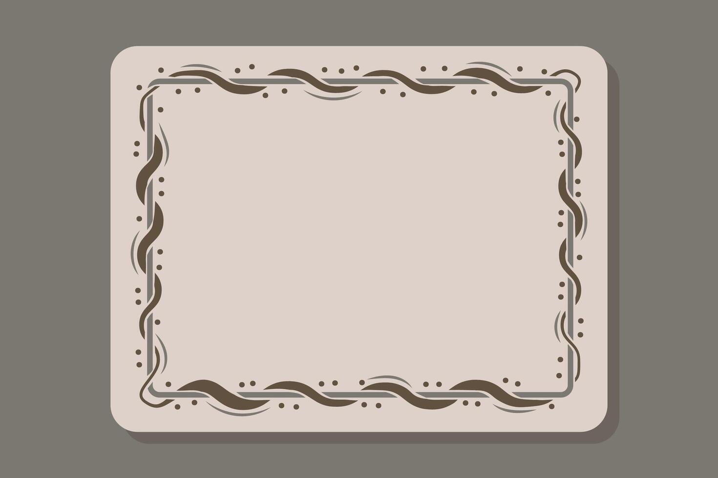 Simple decorative line frame vector