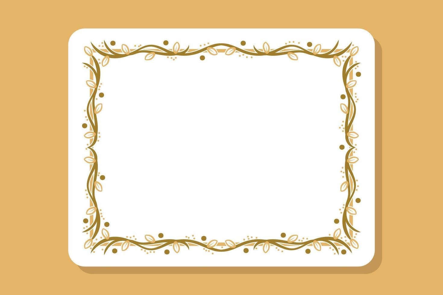 Decorative line border frame vector