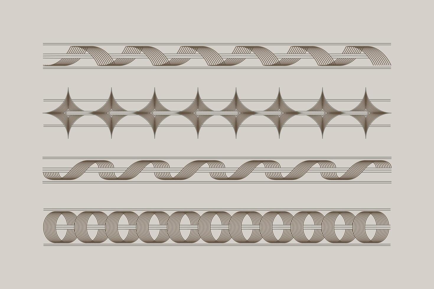 Ornament Frame with line and shape vector