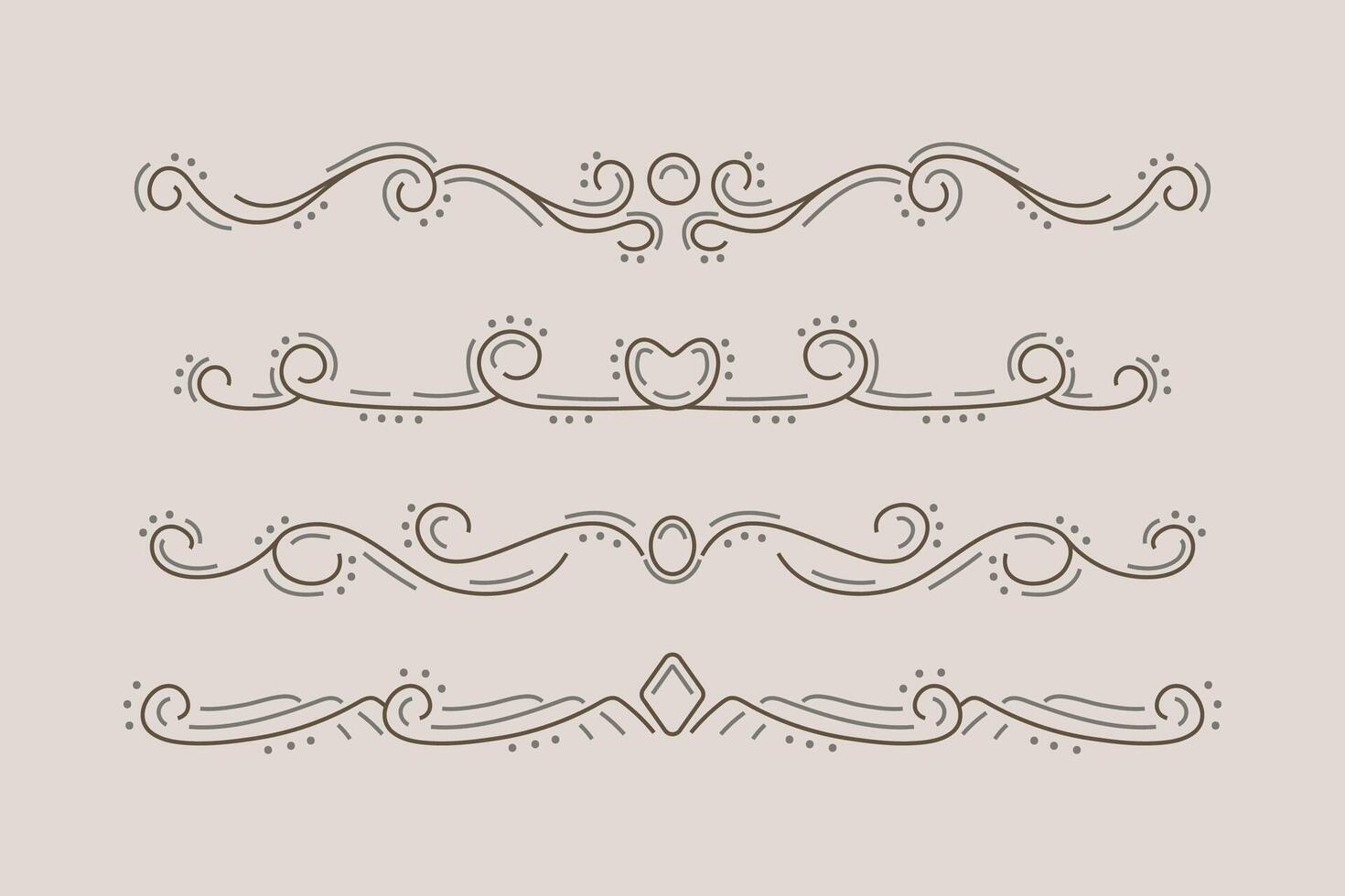 Border line frame ornament vector