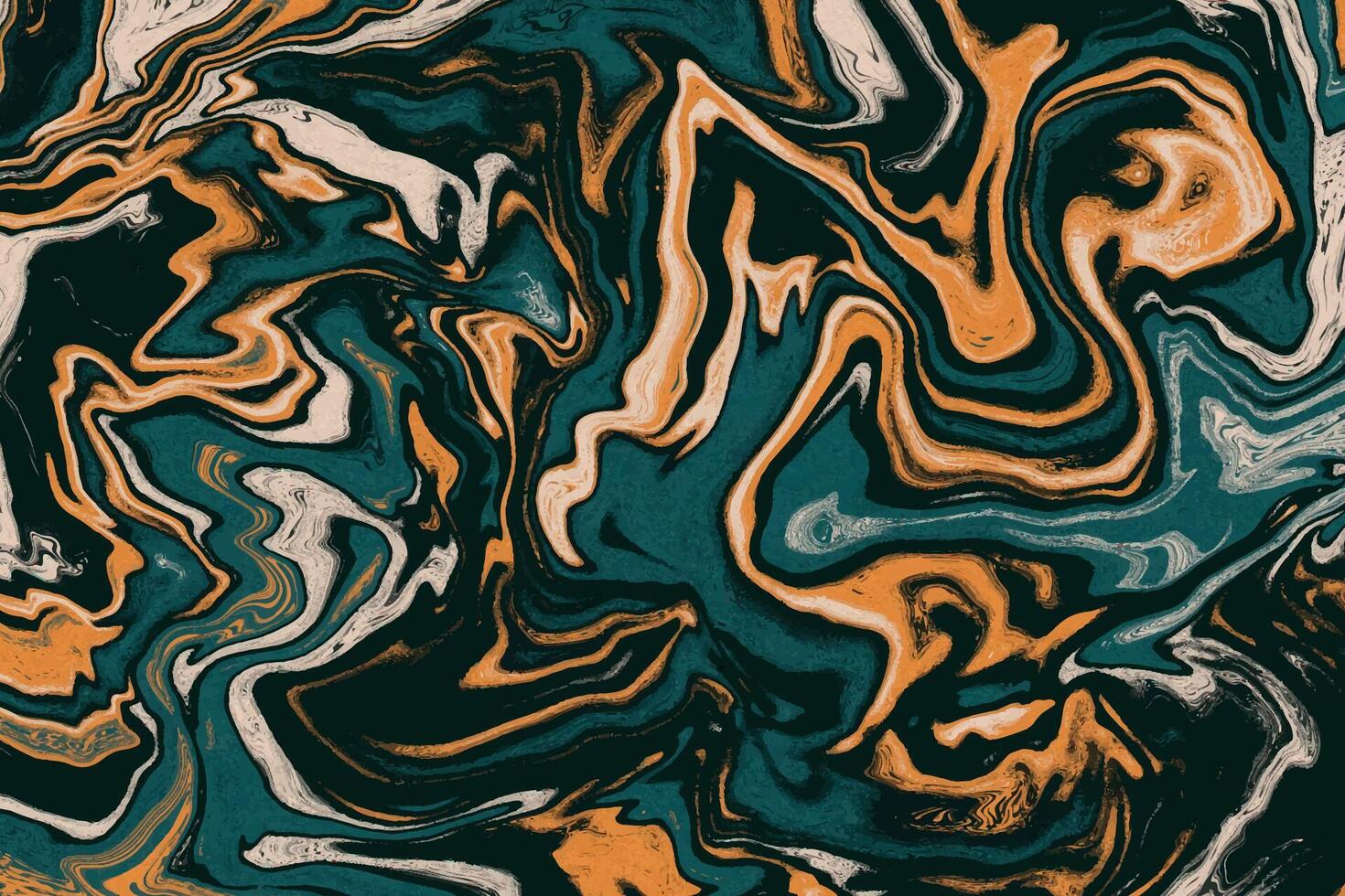Orange emerald abstract background marble texture vector