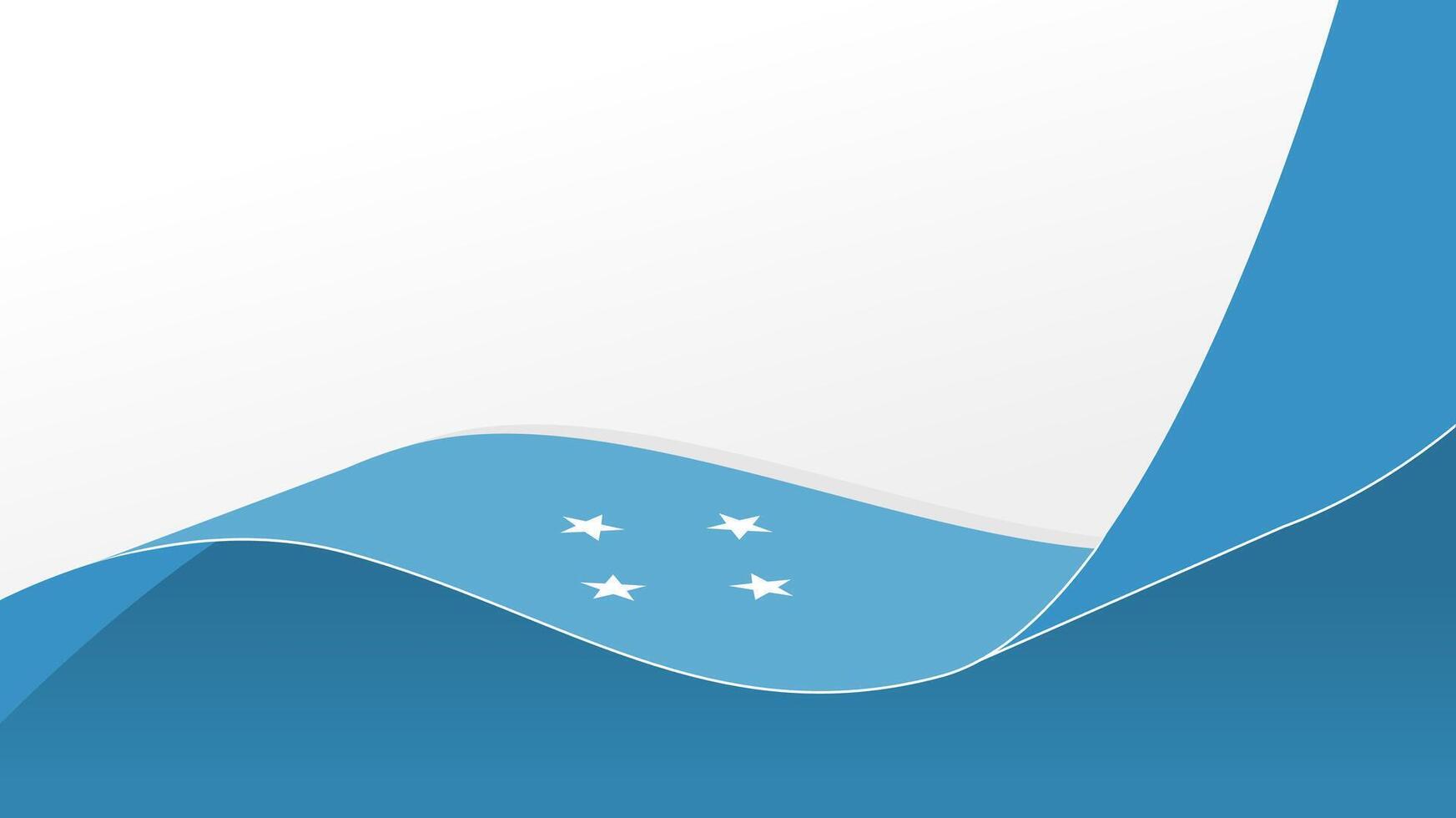 waving micronesia flag background with copy space for text. micronesia national day vector