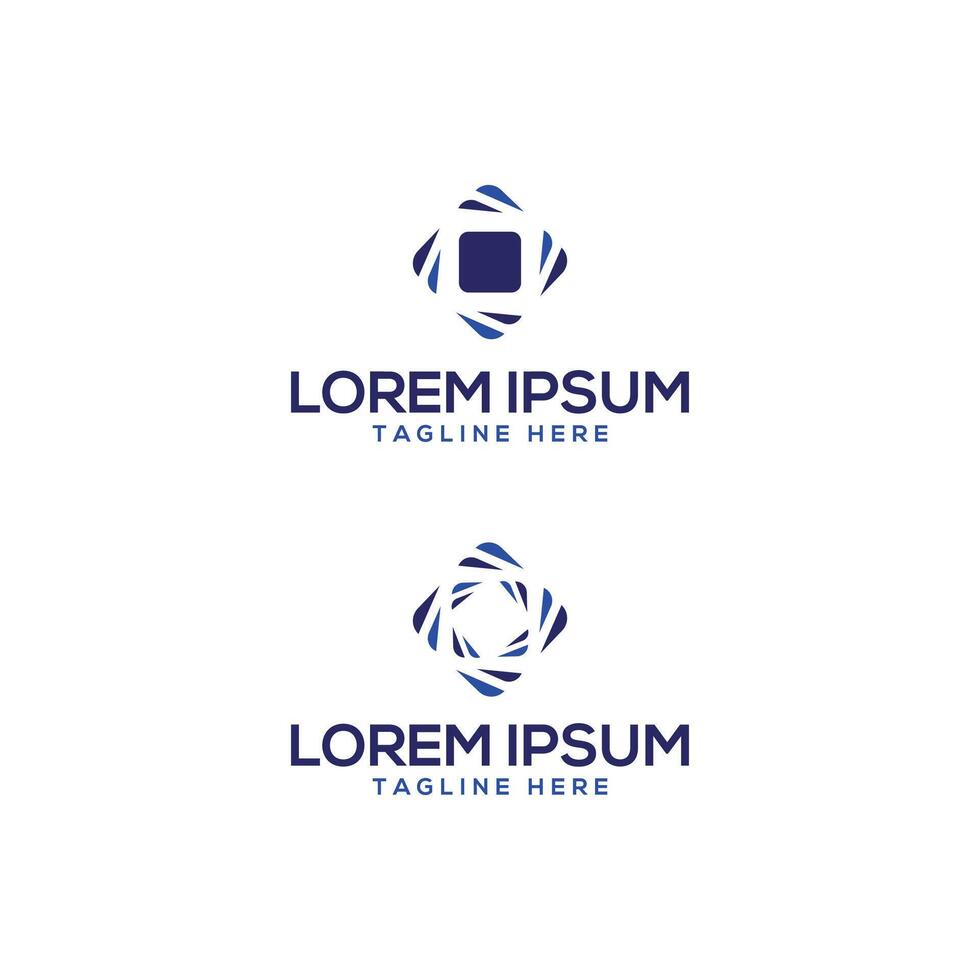 abstract unique creative geometric shape logo design for business company vector