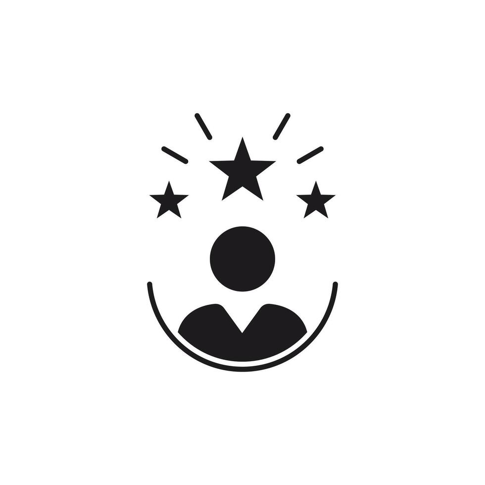 Star Performer,Talent, Excellence, Achievement Icon. This icon uses a glyp style eps file. vector