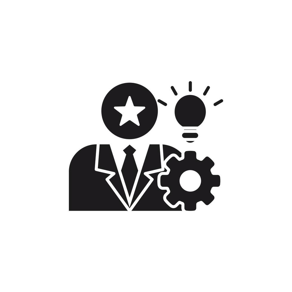 Innovator Icon,Business Idea, Solution, and Leadership. This icon uses a glyp style eps file. vector