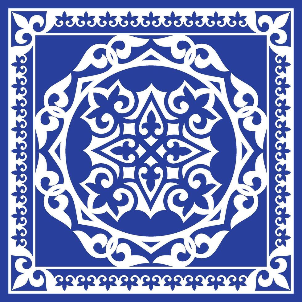 Traditional Persian-Arabic-Turkish-Islamic Pattern. Circular Geometric Ornament. Pattern in ethnic style. Traditional Ornament for ceramic tile, carpet, shawl, pillow, cushion, laser or plotter vector