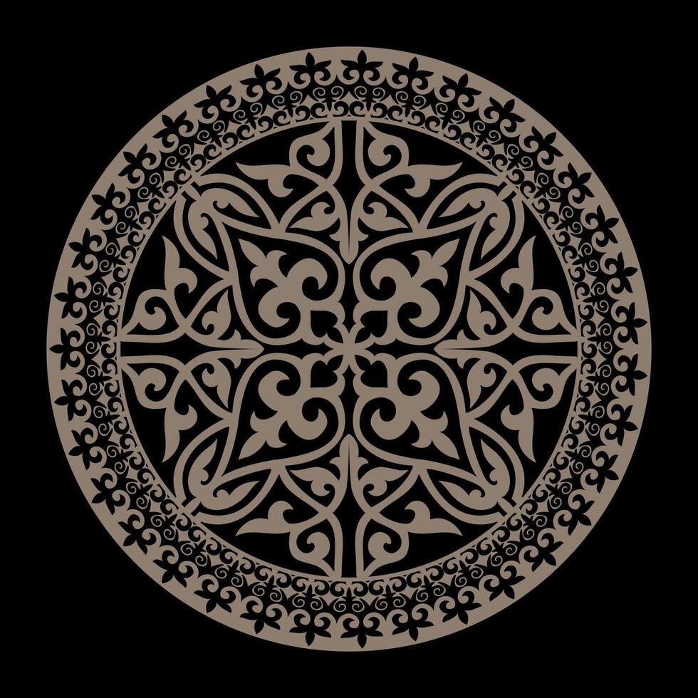 Traditional Persian, Arabic, Turkish, Islamic, Pattern. Circular Geometric Ornament. Circle, frame border. Traditional Ornament for ceramic, carpet, shawl, pillow, cushion, laser, porcelain, diches vector