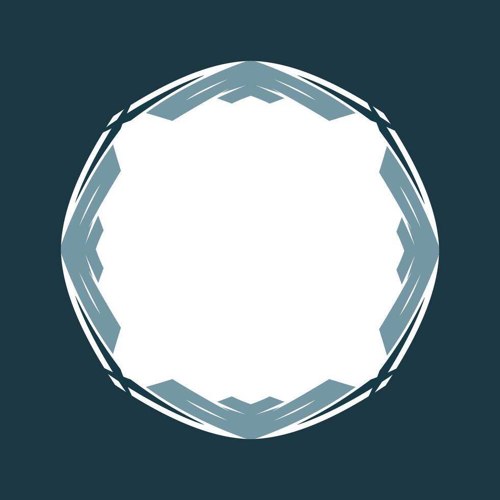 Abstract Geometric Frame with Blue Accents vector