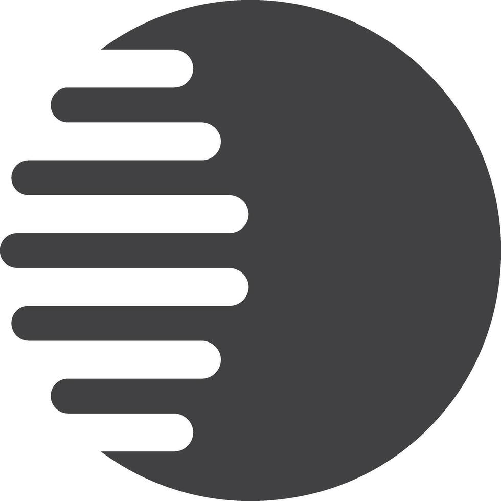 Abstract Circle Logo with Speed Lines vector