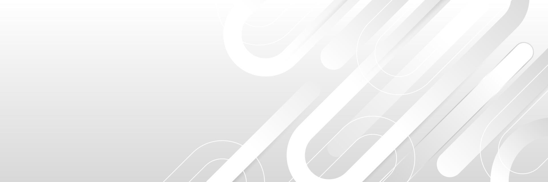 White Gradient Background with Geometric Shapes in Minimal Abstract Style for Banners and Posters vector
