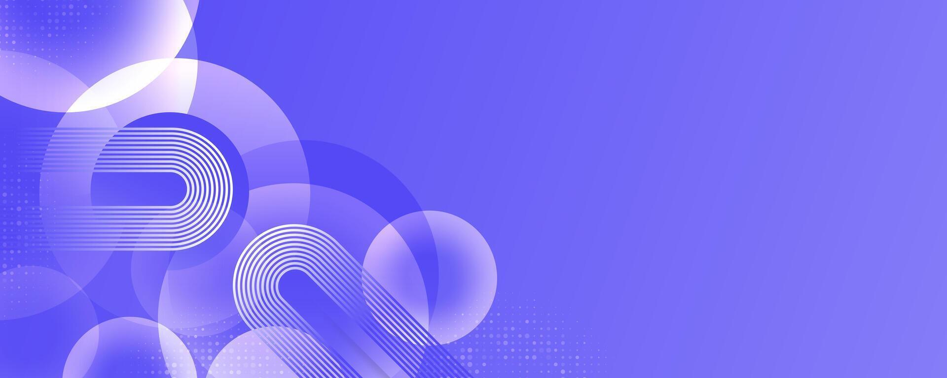 Modern and Minimalist Abstract Background in Purple Gradient with Circular Shapes vector