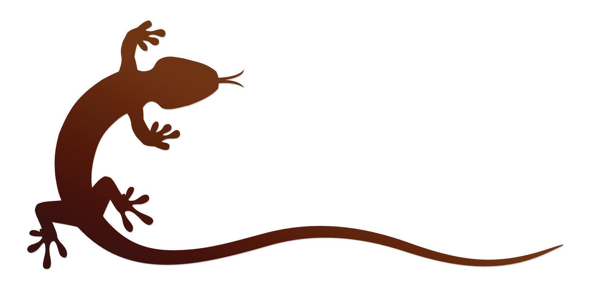 Stylized symbol with lizard. vector