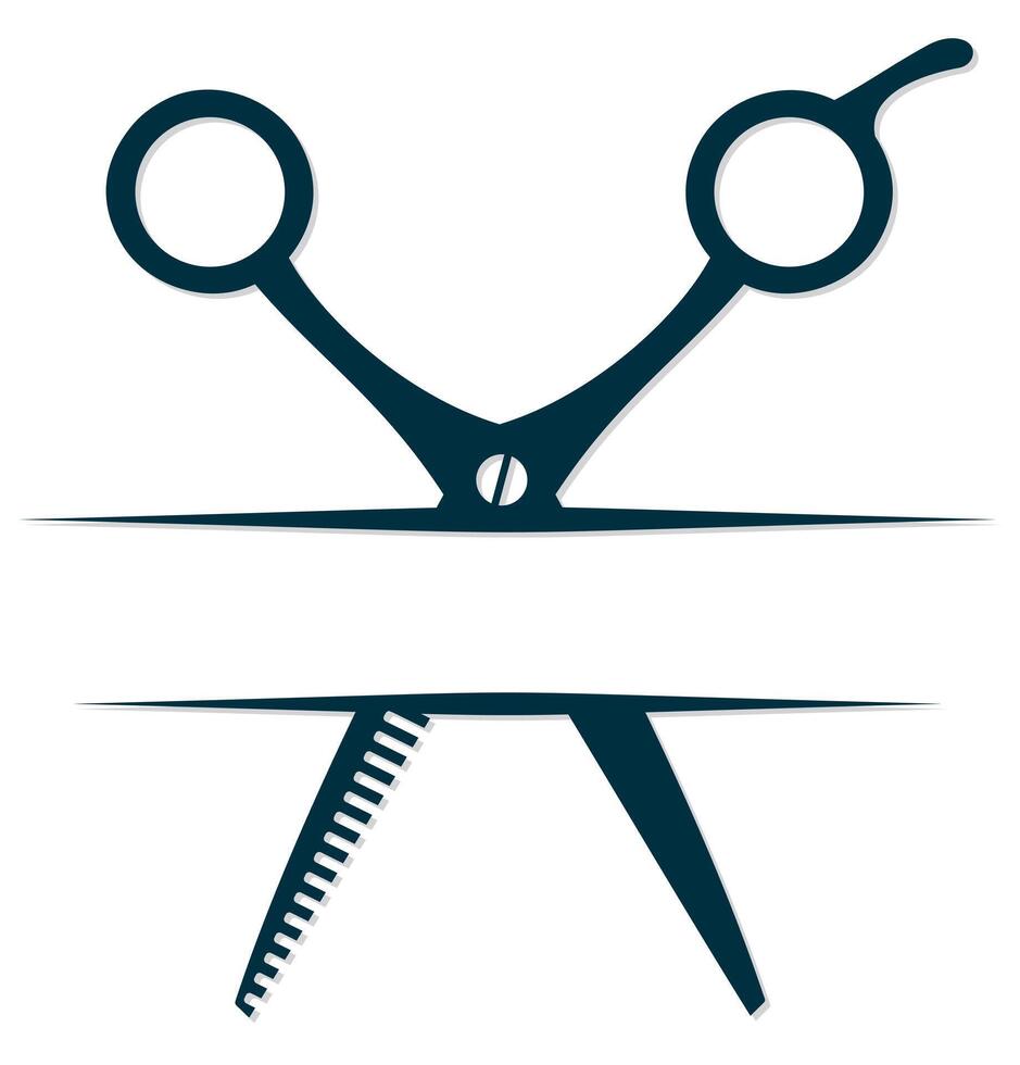 Symbol with scissors. vector