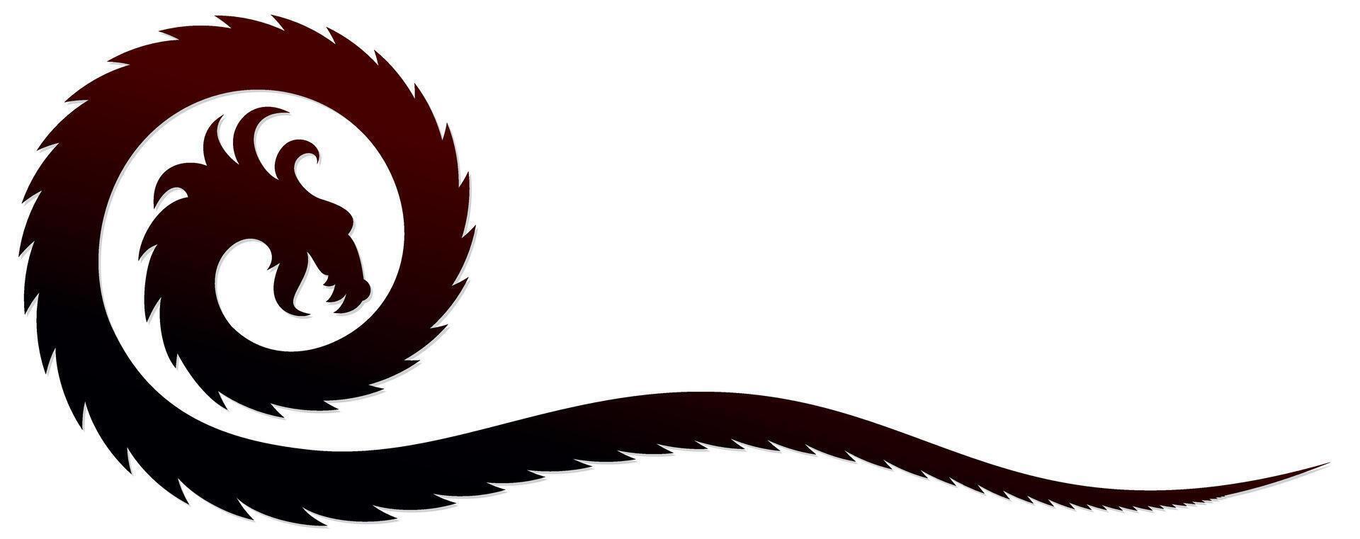 A symbol of the stylized dragon. vector