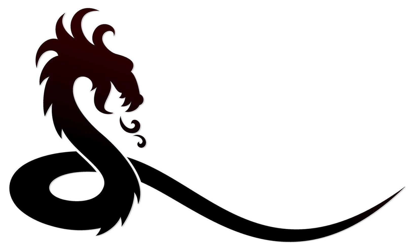A logo of the stylized dragon. vector