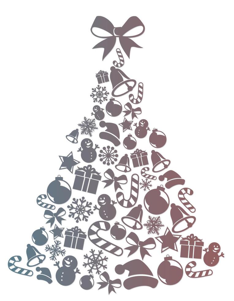 A Christmas tree. vector