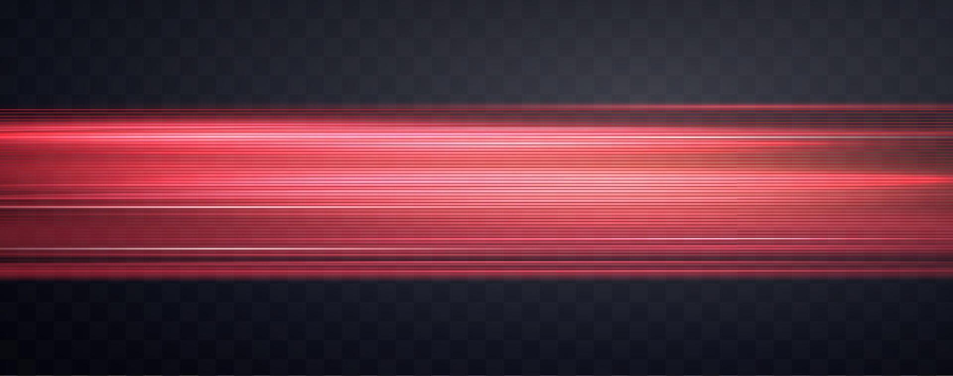 Speed rays, velocity light neon flow, zoom in motion effect, red glow speed vector