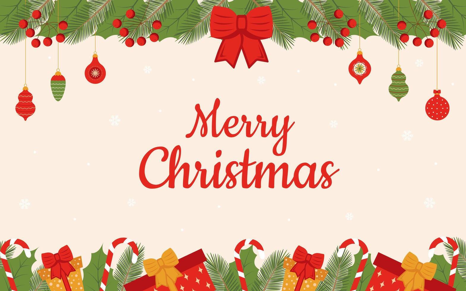 Christmas background. Banner with christmas elements. vector