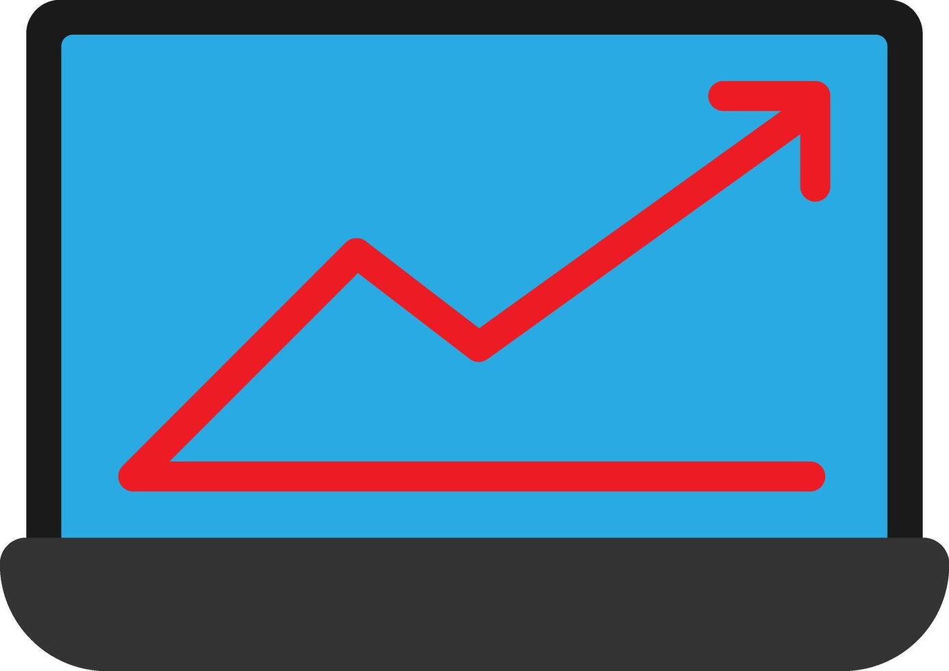 Laptop Computer Business Graph vector