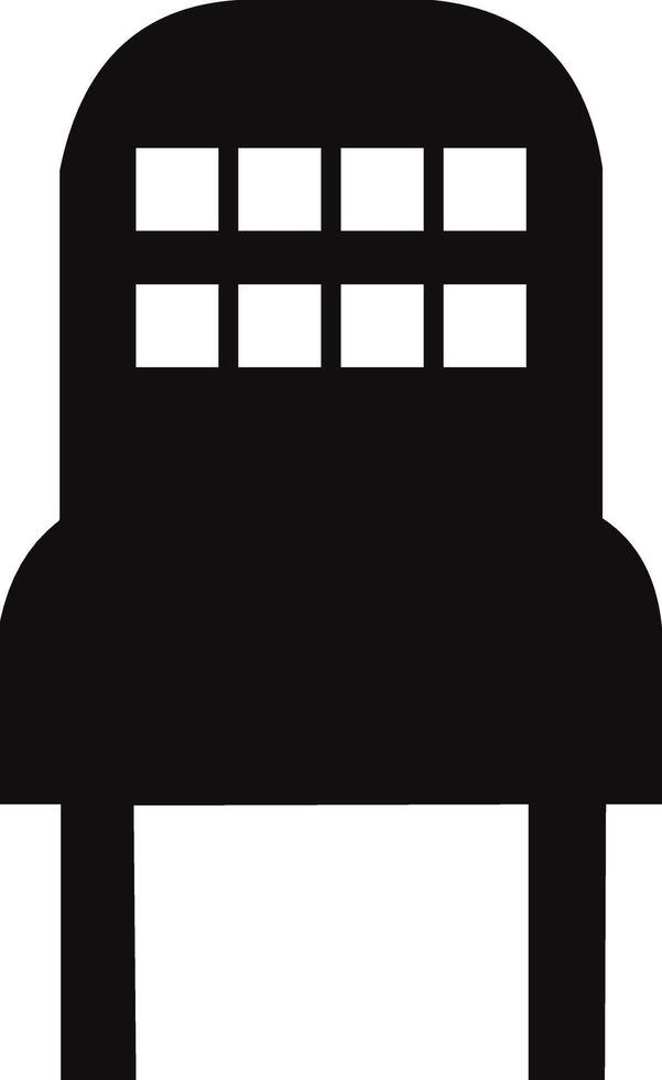 black chair silhouette design vector