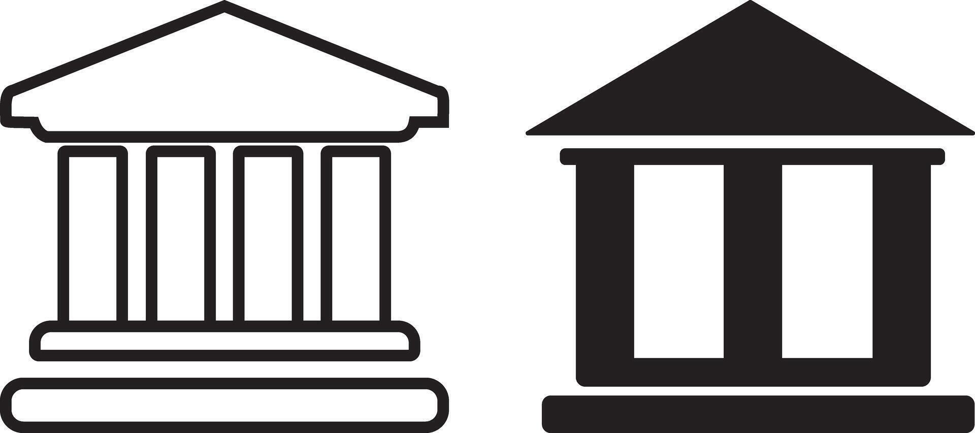 bank icon isolated on white background vector
