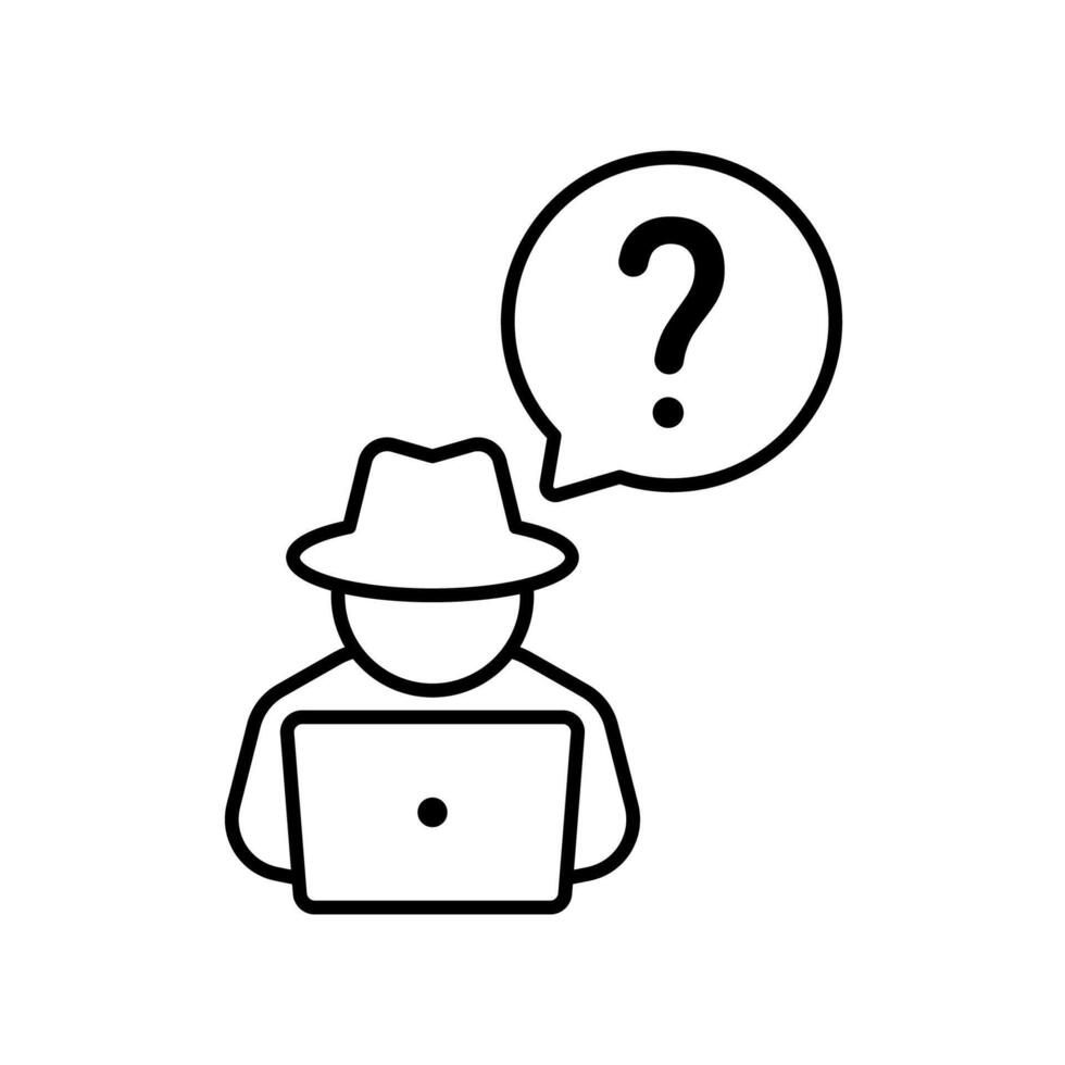 Icon a anonymity, isolated against a clean background vector