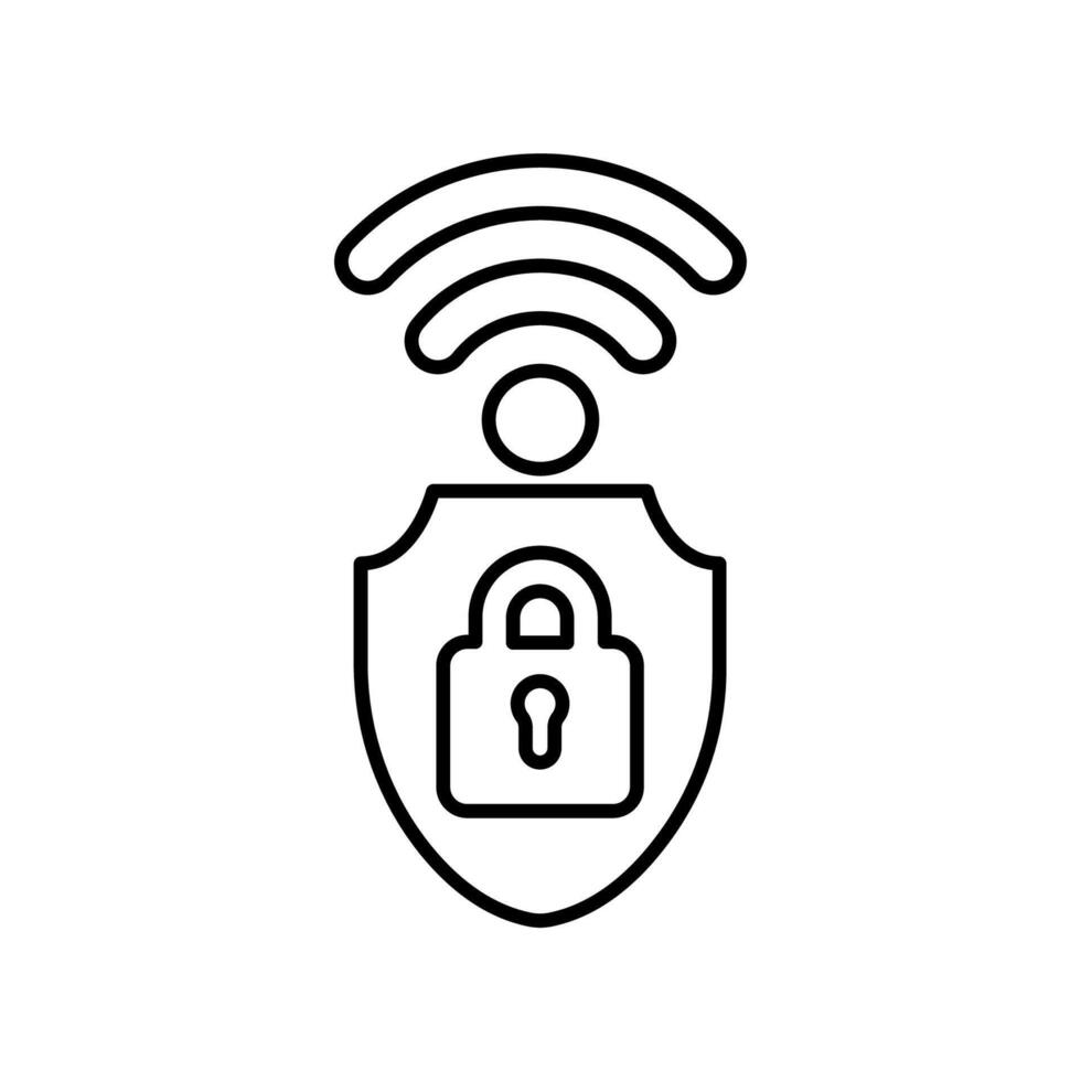 Icon a secure WIFI, isolated against a clean background vector