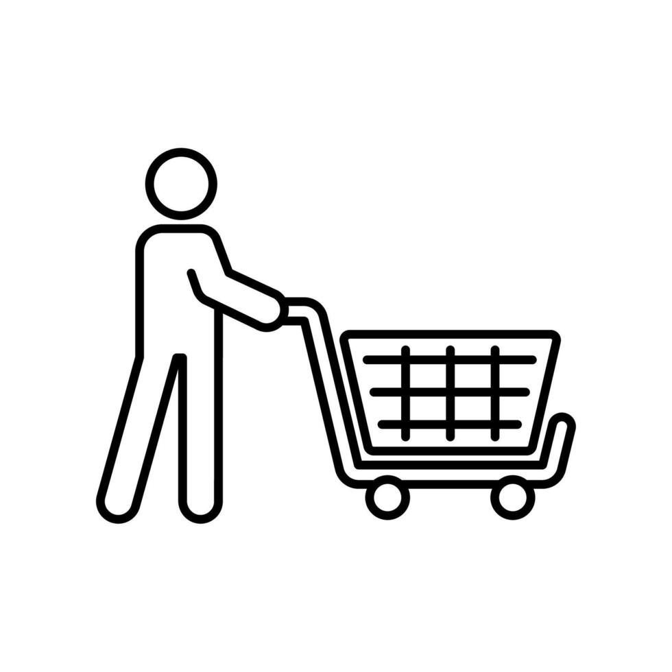 Icon a shopping, isolated against a clean background. vector