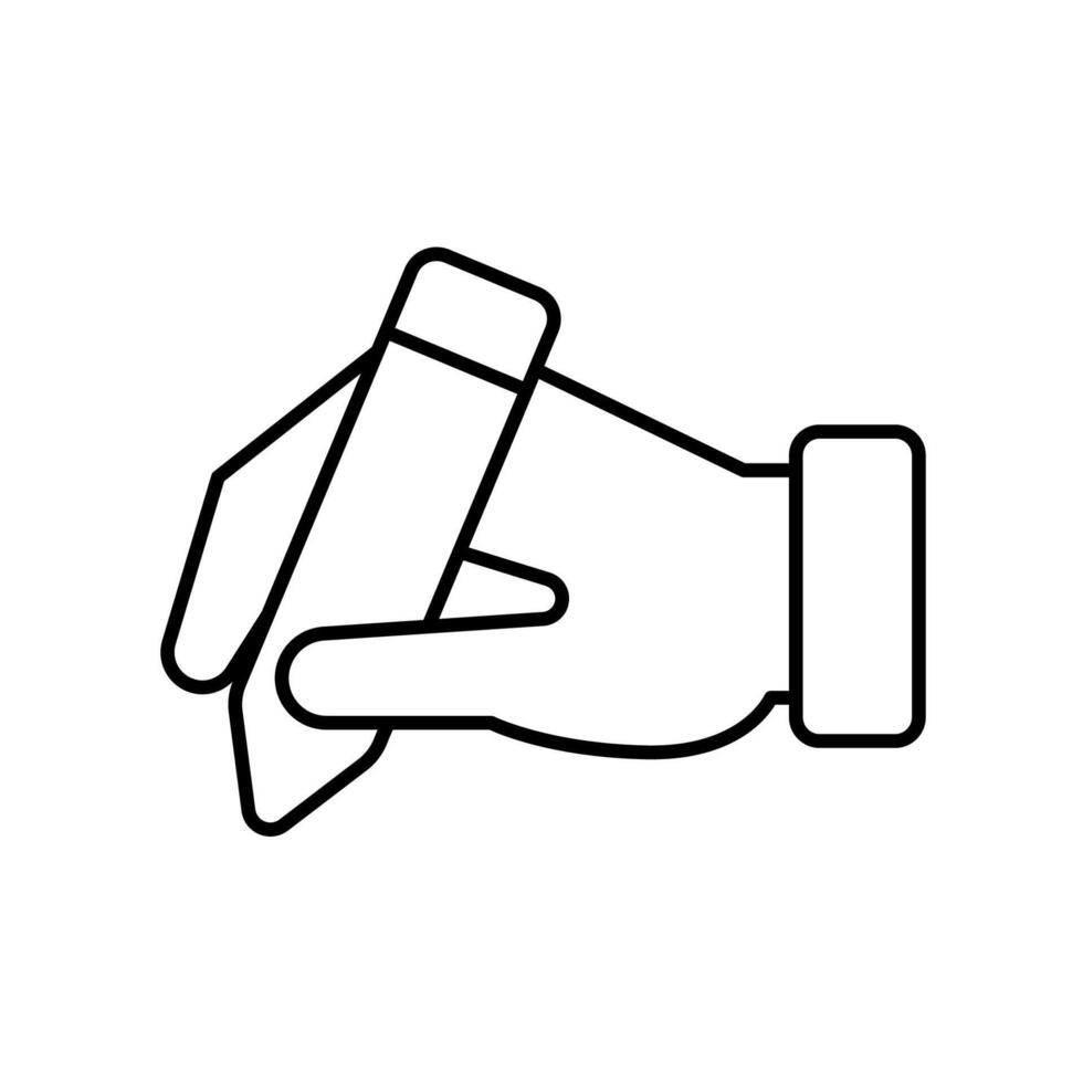 Icon a handwriting, isolated against a clean background vector