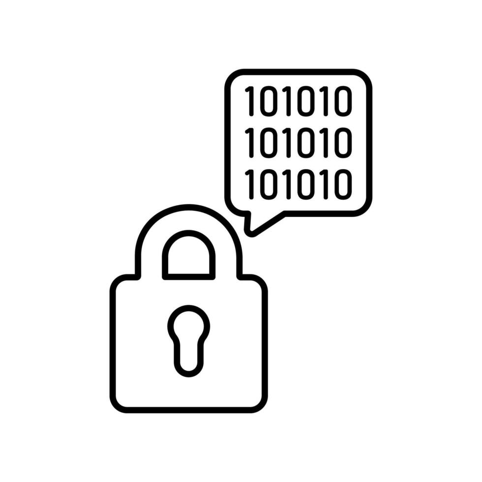 Icon a encrypted isolated against a clean background vector