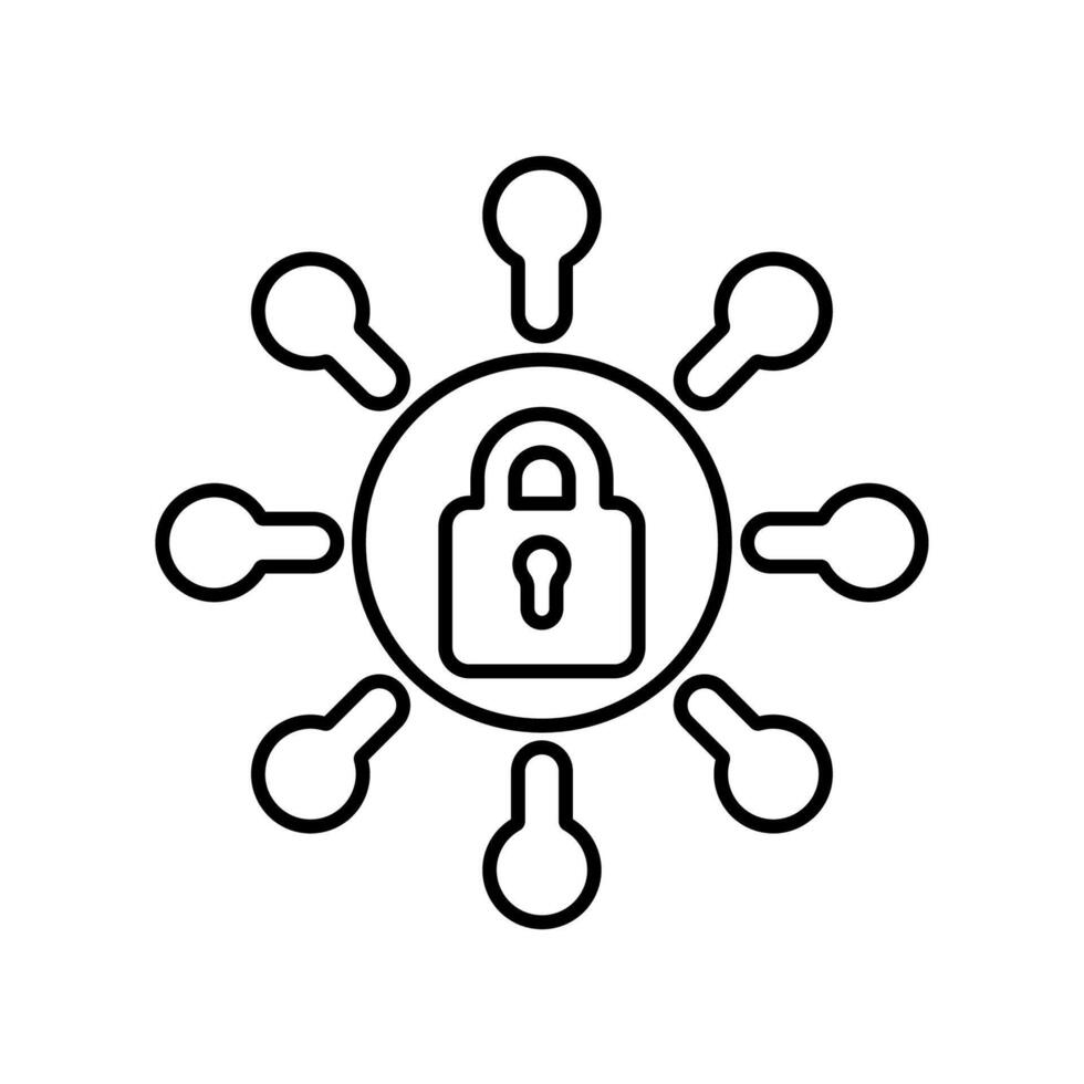 icon secure network vector