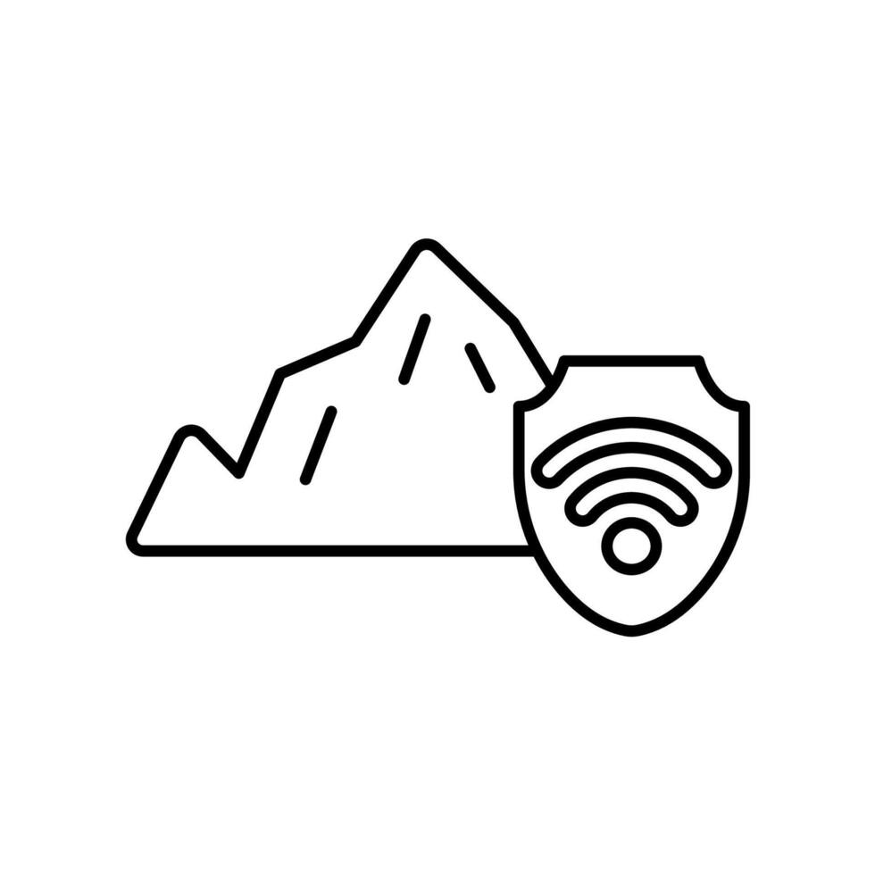 Icon a VPN tunnel, isolated against a clean background vector