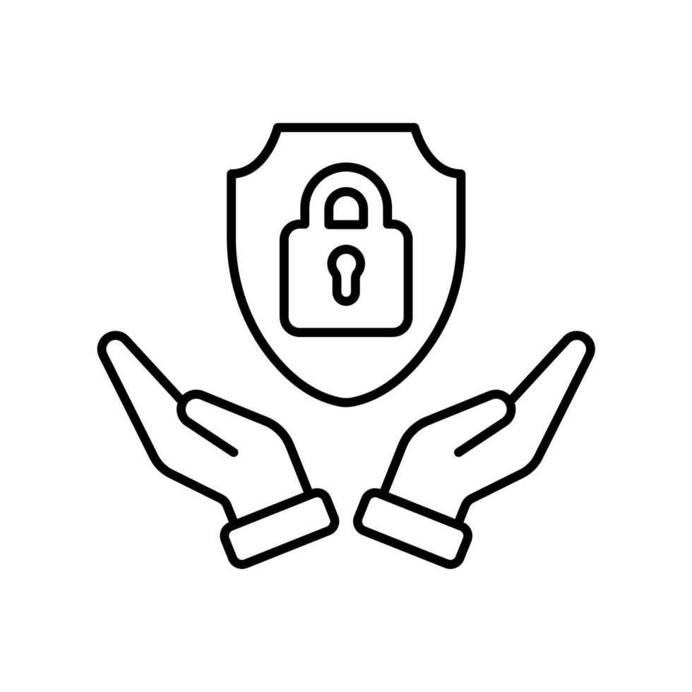 Icon a secure, isolated against a clean background. vector