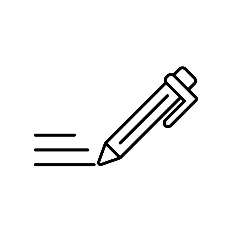 Icon a writing, isolated against a clean background vector