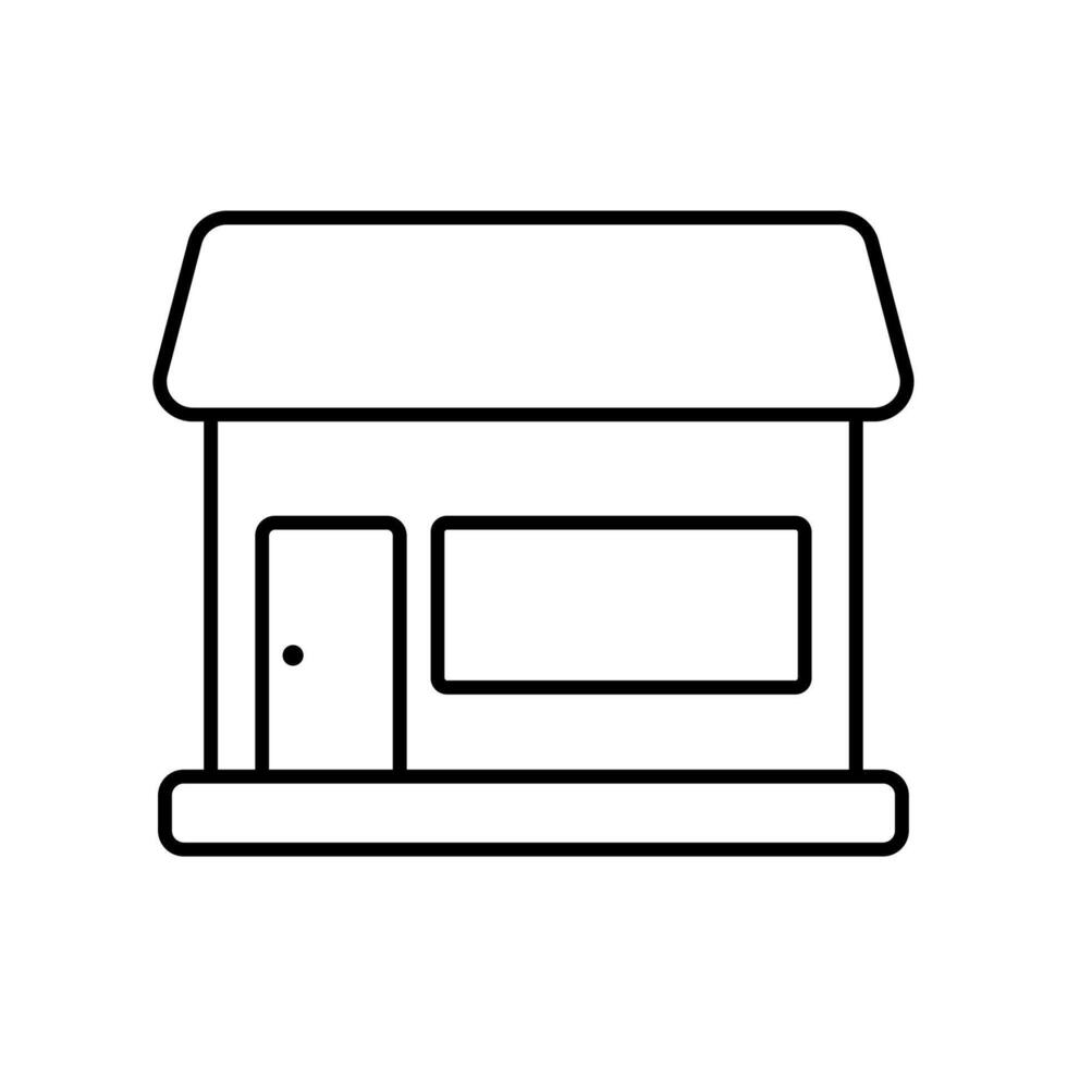 Icon a shop, isolated against a clean background. vector