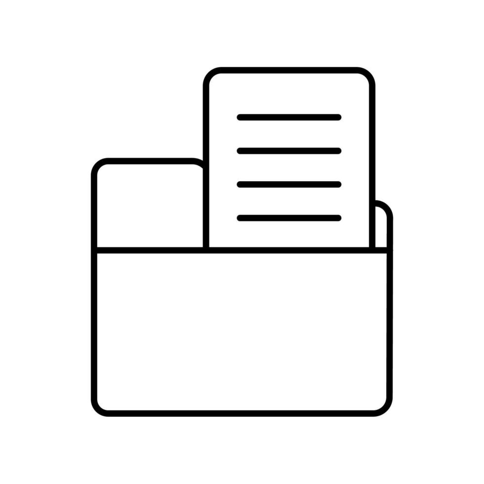 Icon a folder, isolated against a clean background vector